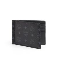 MCM | Black Visetos Money Clip Wallet for Men | Lyst