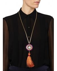 Matthew Williamson | Orange Jewelled Pendant Necklace | Lyst