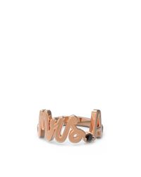 Alison Lou | Metallic Customizable Black Diamond Mrs. Ring | Lyst