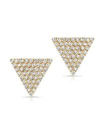 Anne Sisteron - Metallic 14kt Yellow Gold Diamond Large Triangle Olivia Stud Earrings - Lyst