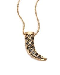 Tory Burch | Metallic Babylon Horn Pendant Necklace | Lyst