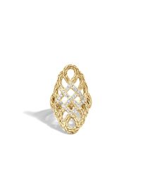 John Hardy | Metallic Classic Chain Woven Braided Saddle Ring | Lyst