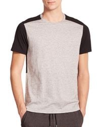 Vince | Gray Colorblock Tee for Men | Lyst
