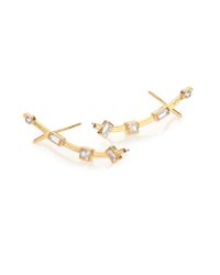 Elizabeth and James | Metallic Piet White Sapphire Single Ear Cuff | Lyst