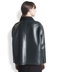 marni leather coat