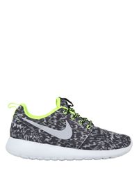 Nike Roshe Run Leopard Print Running Sneakers in Cool Grey (Gray) - Lyst