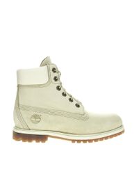 Timberland 6 Premium Winter White Lace Up Flat Boot - Lyst