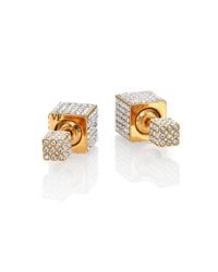 Vita Fede | Yellow Double Cubo Crystal Double-sided Studded Earrings | Lyst
