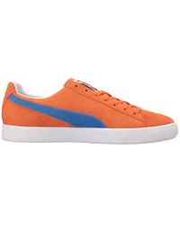puma clyde orange blue