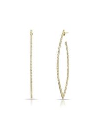 Anne Sisteron - 14kt Yellow Gold Diamond Large Moderna Wishbone Earrings - Lyst