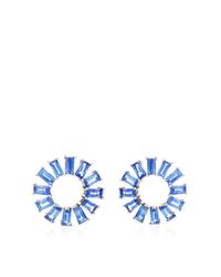 Dana Rebecca | Anna Beth Diamond and Blue Topaz Earrings in 14k White Gold | Lyst