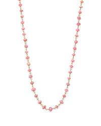 Mija | Pink Rhodochrosite Beaded Chain Necklace | Lyst