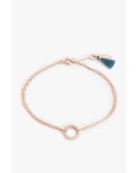 7 For All Mankind - Metallic Shashi Diamond Circle Bracelet - Lyst