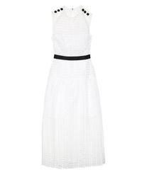 self portrait monochrome pleated mini dress lyst browse stores