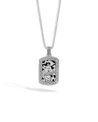 John Hardy | Blue Classic Chain Large Dog Tag Pendant for Men | Lyst
