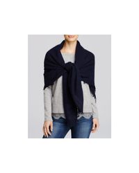 Jane Carr | Blue Fray Square Scarf | Lyst