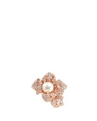 Anabela Chan | Metallic 'Mini Blossom' Pearl Diamond 18K Rose Gold Flower Ring | Lyst