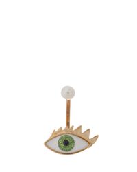Delfina Delettrez | Metallic Glittered Eye Ring | Lyst