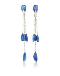 VBH | Blue Diamond Bead And Sapphire Drop Earrings | Lyst