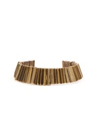 Aesa - Brown Small Pleat Cuff - Lyst
