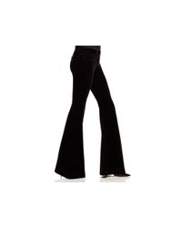 black velvet flare jeans