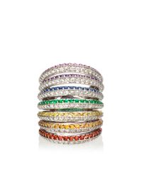 Sybarite | Multicolor Rainbow Ring In 18K White Gold | Lyst