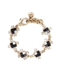 Lulu Frost | Metallic Crystal Stone Mosaic Terraced Chain Bracelet | Lyst