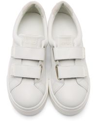 womens white velcro tennis shoes