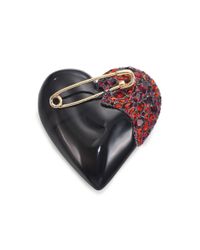 Alexis Bittar | Black Pop Surrealist Lucite & Crystal Broken Heart Pin | Lyst