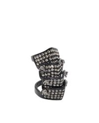 Vivienne Westwood Black Pave Resin Armour Ring