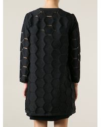 MILLY Black Hexagon Panel Jacket