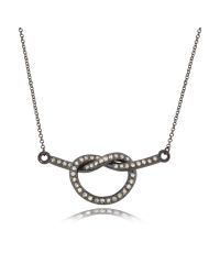 Kimberly Mcdonald | White Diamond Love Knot Pendant | Lyst
