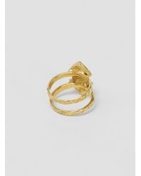 Odette New York | Metallic Double Arrowhead Ring Brass | Lyst