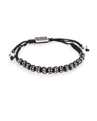 King Baby Studio | Black Sterling Silver & Cord Slide Bracelet for Men | Lyst