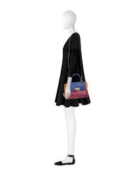 Ferragamo - Metallic Small Sofia Color Block Leather Shoulder Bag - Lyst