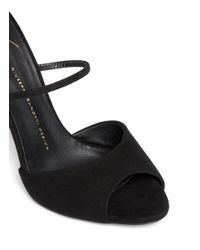 giuseppe zanotti black suede snake strap sandals