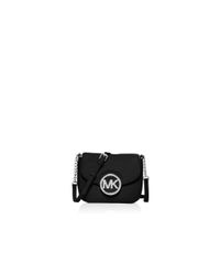 MICHAEL Michael Kors | Black Fulton Small Logo Flap Front Crossbody | Lyst