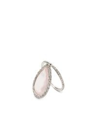 Nina Runsdorf | Pink Rose Quartz and White Gold Flip Ring | Lyst