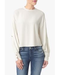 7 For All Mankind Natural Open Blouse Sleeve Top