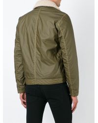 mens green bomber jacket with fur collar