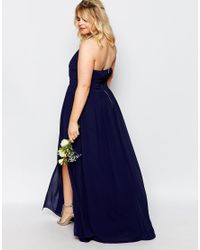 halterneck chiffon maxi dress navy
