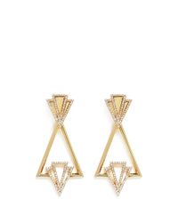 Lulu Frost | Metallic 'portico' Glass Pavé Free Swing Geometric Earrings | Lyst