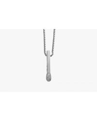 Tateossian - Match Stick Micro Pavé Necklace In Silver With 69 0.20ct White Diamonds for Men - Lyst