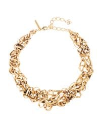 Oscar de la Renta | Metallic Russian Gold Ribbon Necklace | Lyst