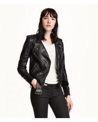 h and m leather jacket