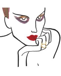 Uncommon Matters - Metallic Gold Double Direction Ring - Lyst