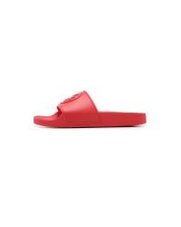 red flat slides