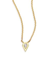 Ron Hami | Metallic Rain Diamond & 18k Yellow Gold Pear Boutique Pendant Necklace | Lyst