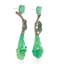 Lydia Courteille | Green One Of A Kind Amazonia Earrings | Lyst
