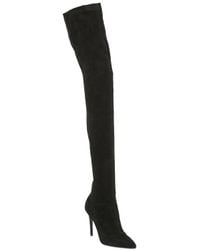 Strategia | Black 100mm Stretch Suede Over The Knee Boots | Lyst